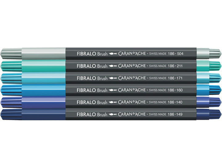 Horizontal lineup of the six Caran d&