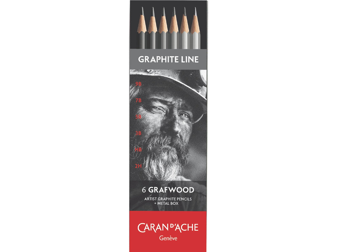 Caran d’Ache Grafwood graphite pencils set of 6