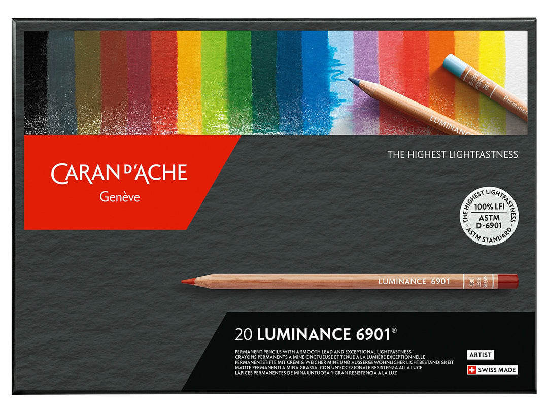 Caran d’Ache Luminance 6901 coloured pencils set of 20 assorted colours
