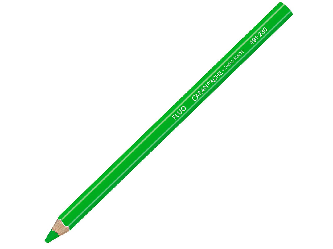 Caran d'Ache MAXI Green Fluo coloured pencil