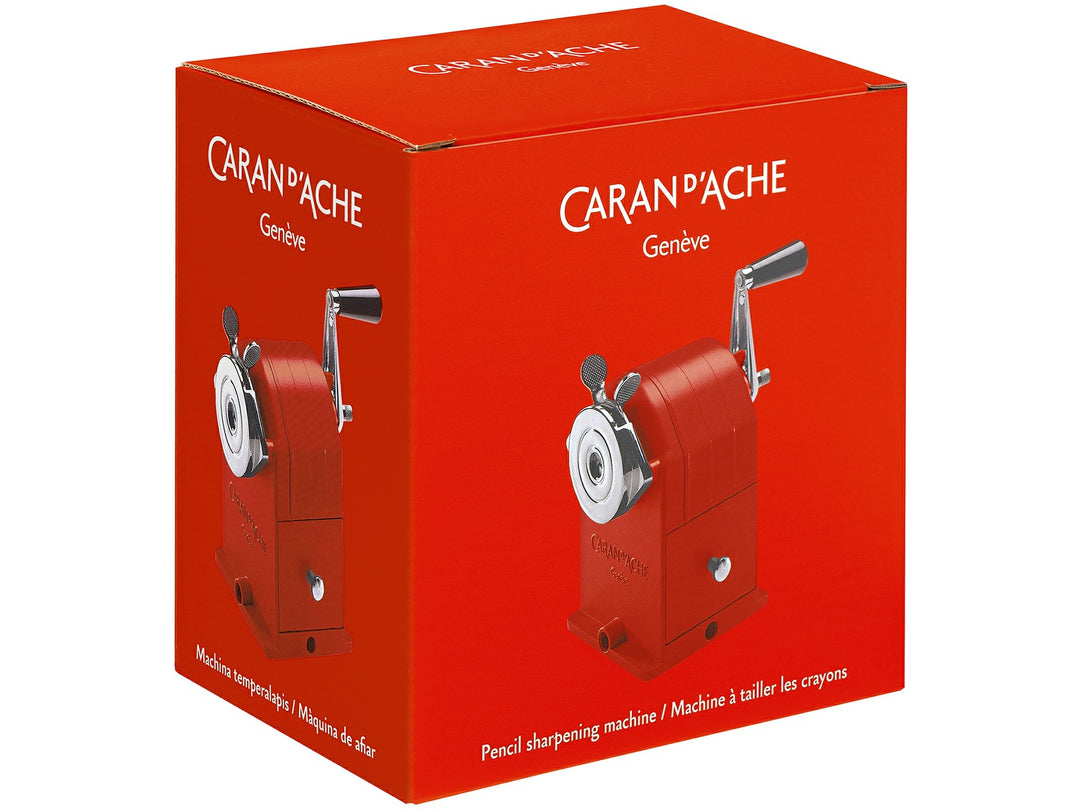 Caran d’Ache sharpening machine red packaging box