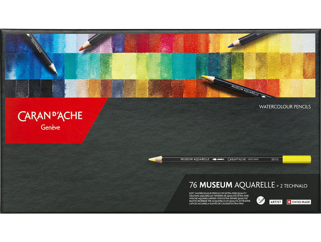 Caran d'Ache Museum Aquarelle 76 colour watercolour pencil set