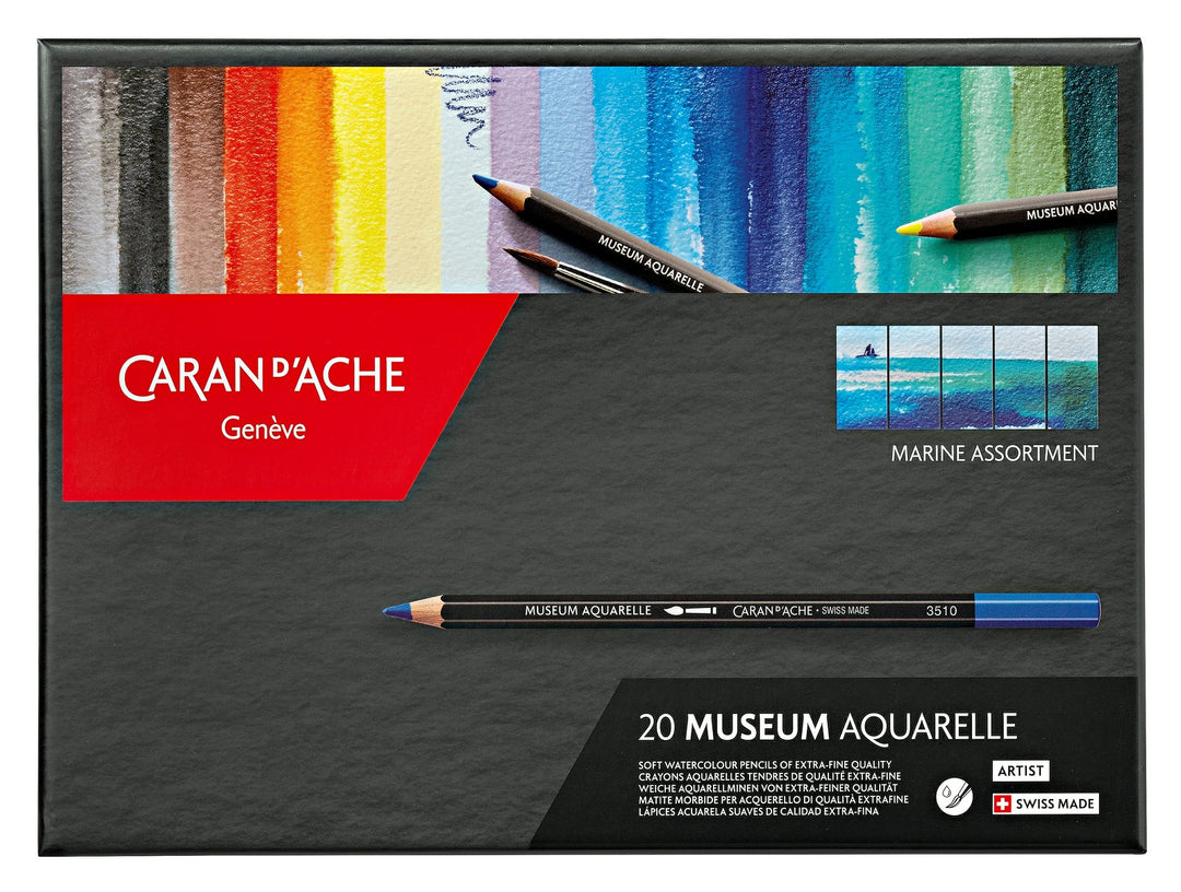 Caran d'Ache Museum Aquarelle marine set 20 watercolour pencils