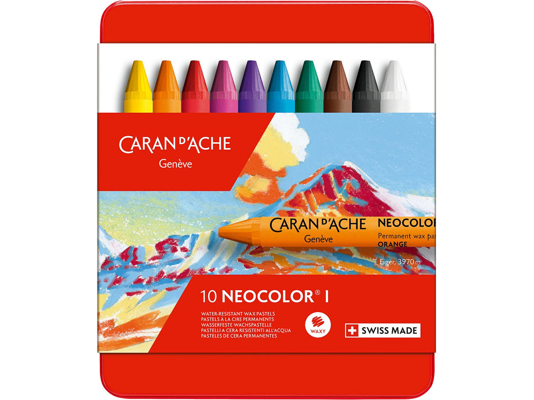 Caran d'Ache Neocolor I wax pastels set of 10