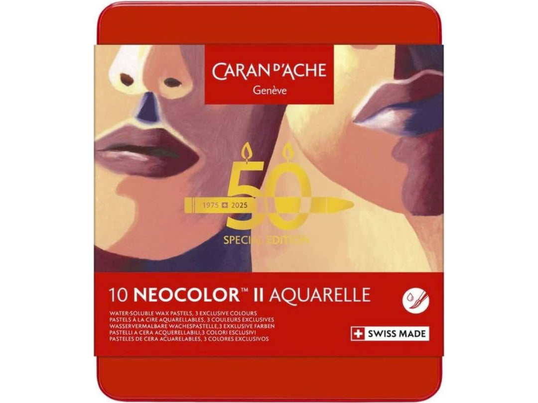 Caran d'Ache Neocolor II water soluble wax pastels portrait set of 10