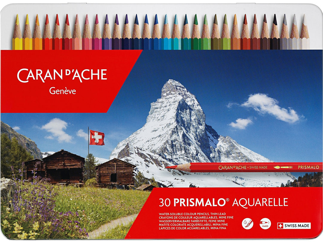 Caran d'Ache Prismalo Aquarelle water-soluble coloured pencils set of 30