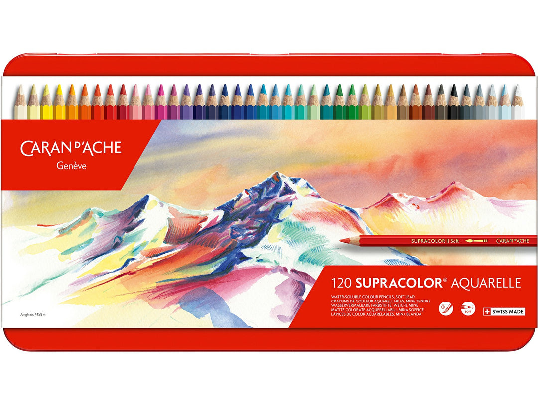 Caran d'Ache Supracolor Aquarelle water-soluble coloured pencils set of 120