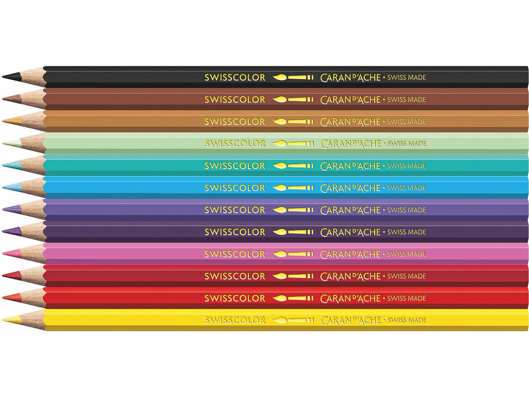 Horizontal lineup of the twelve Caran d&