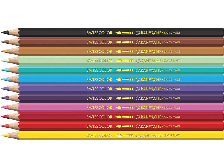 Horizontal lineup of the twelve Caran d&