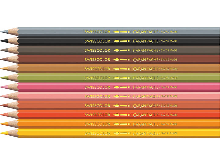 Horizontal lineup of the twelve Caran d&