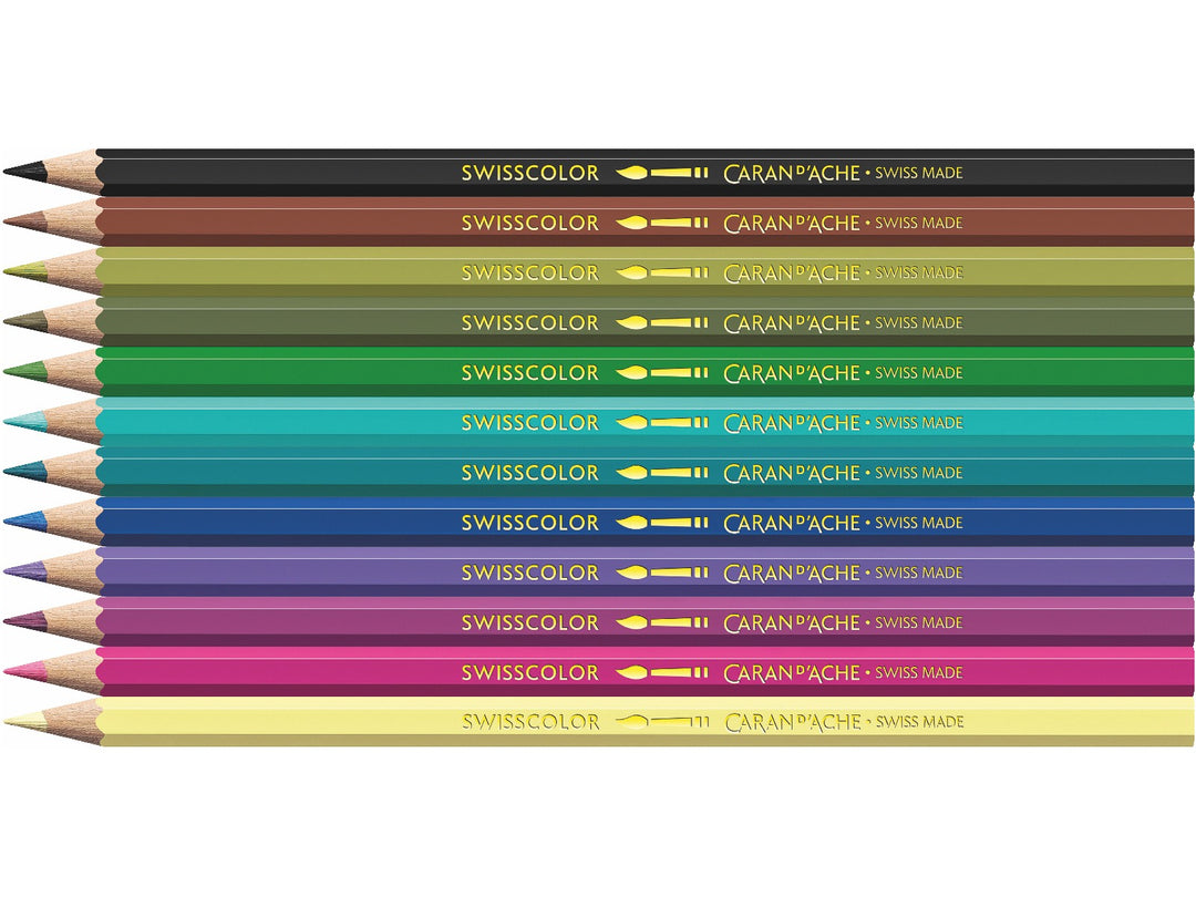 Horizontal lineup of the twelve Caran d&