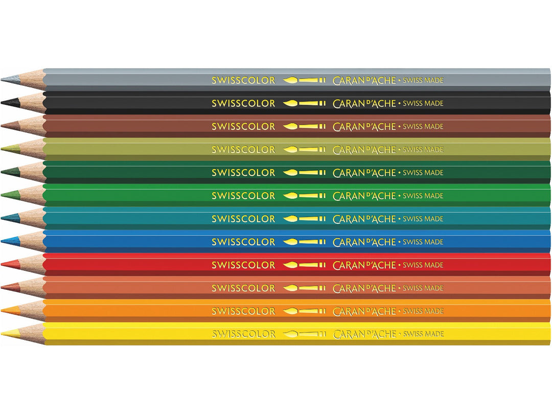 Horizontal lineup of the twelve Caran d&