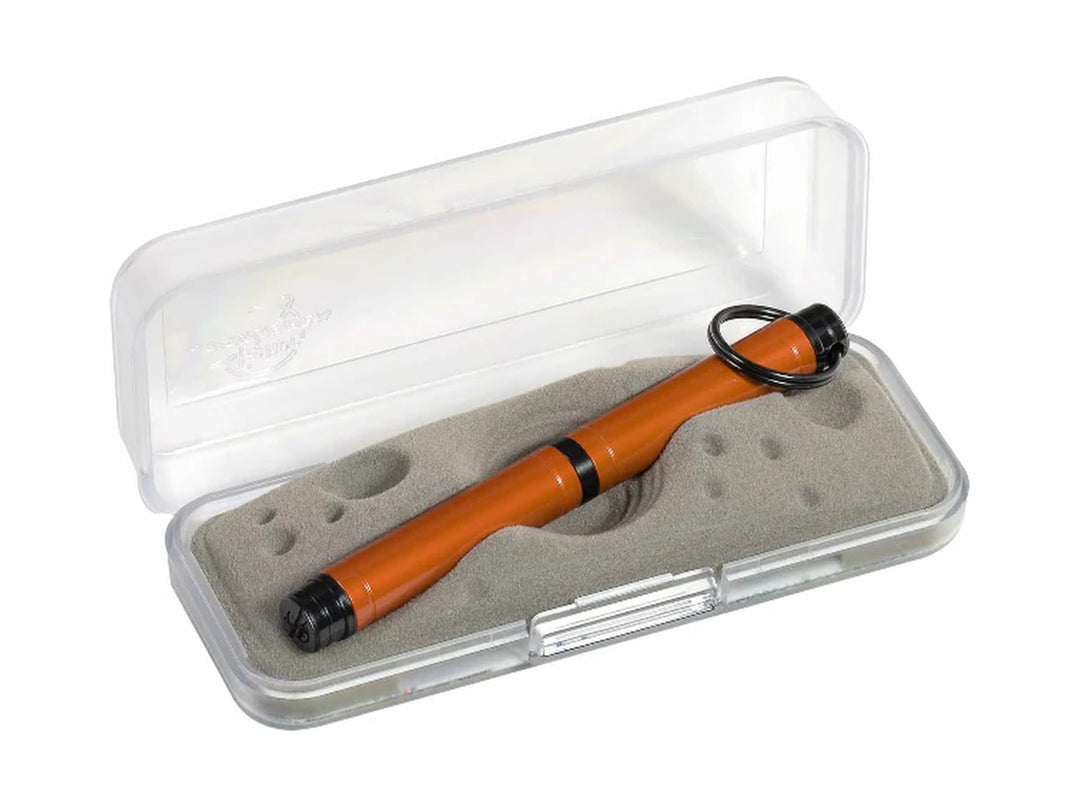 Fisher Space Pen Backpacker orange pen in protective case with foam insert