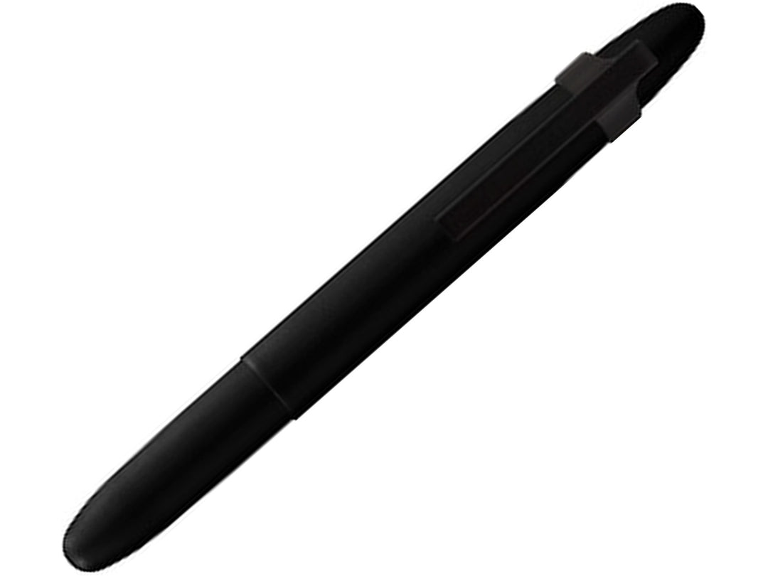 Fisher Space Pen Bullet black ballpoint pen showing compact closed design