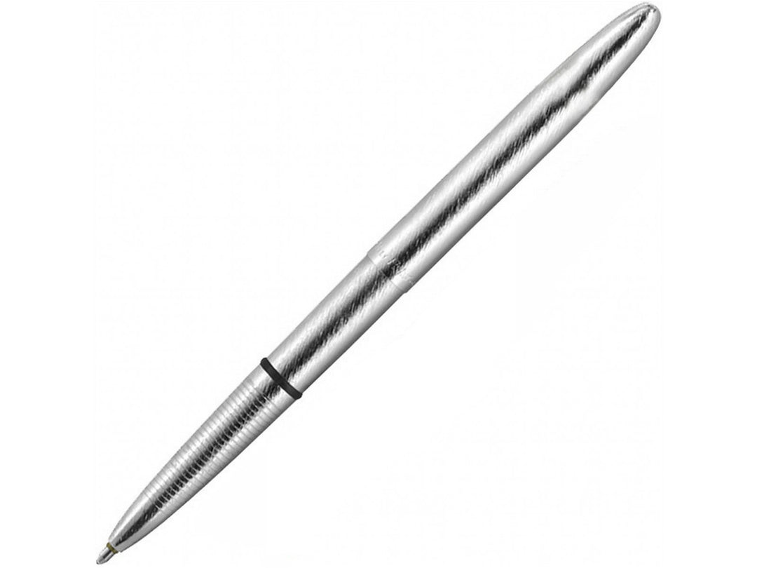 Fisher Space Pen Bullet brushed chrome ballpoint pen extended for writing