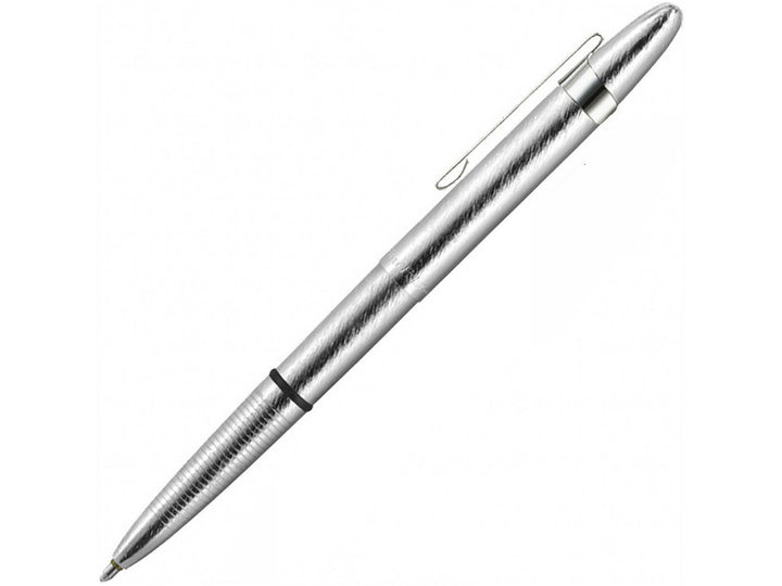 Fisher Space Pen Bullet brushed chrome ballpoint pen extended for writing