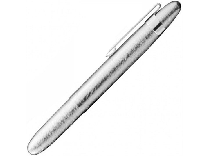 Fisher Space Pen Bullet brushed chrome ballpoint pen showing compact closed design