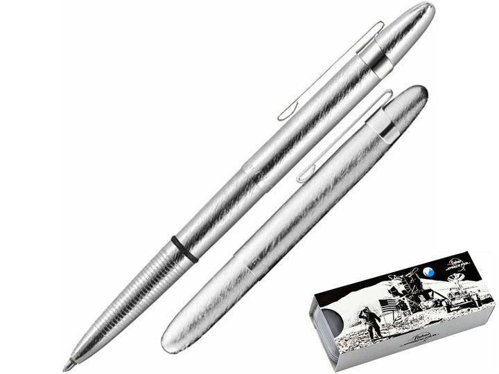 Fisher Space Pen Bullet brushed chrome ballpoint pen with compact design and gift box