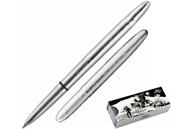 Fisher Space Pen Bullet brushed chrome ballpoint pen with compact design and gift box