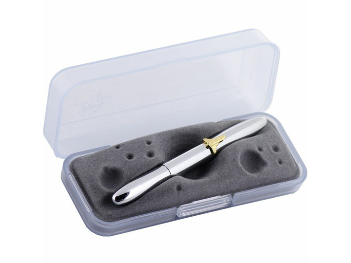 Fisher Space Pen Bullet chrome ballpoint pen in protective case with foam insert