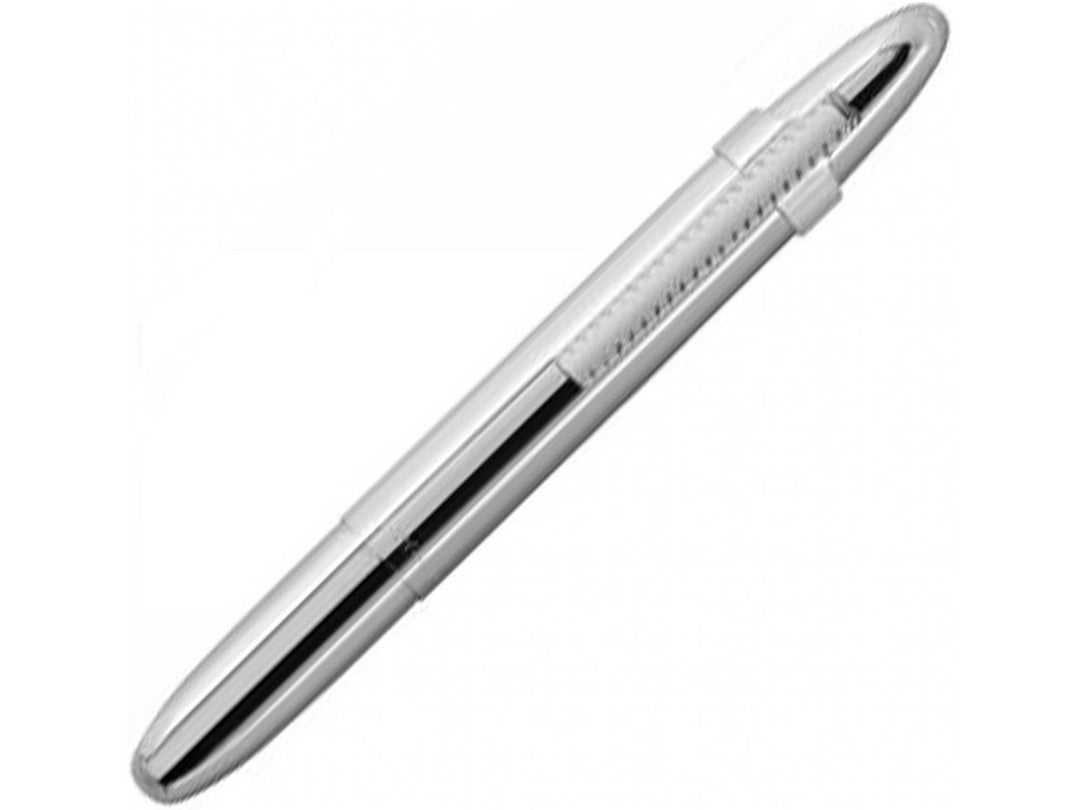 Fisher Space Pen Bullet chrome ballpoint pen with clip showing compact closed design