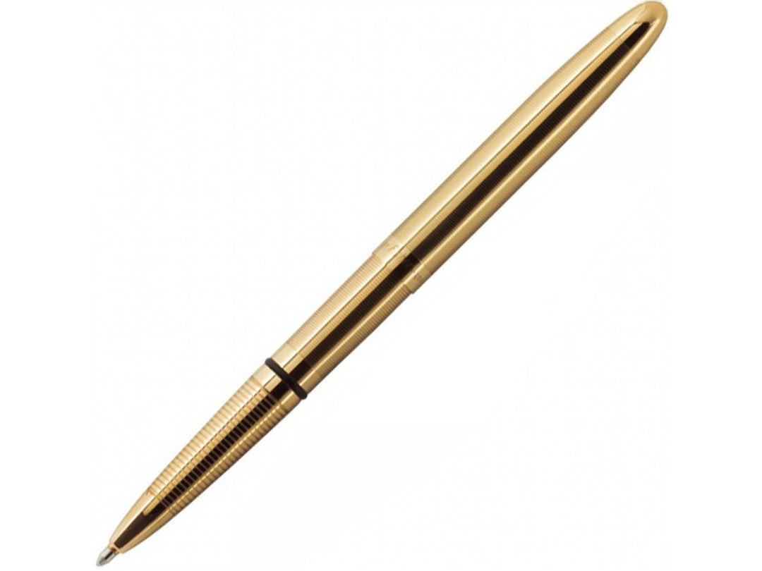 Fisher Space Pen Bullet gold ballpoint pen extended for writing