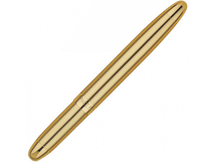 Fisher Space Pen Bullet gold ballpoint pen showing compact closed design
