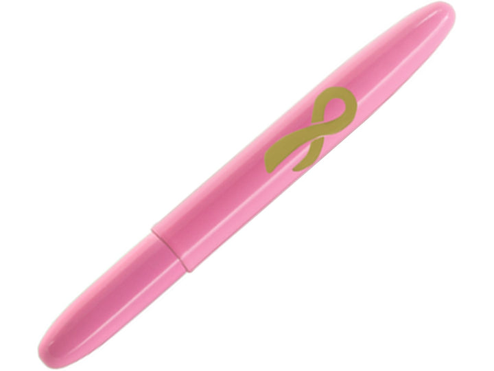 Fisher Space Pen Bullet pink Breast Cancer Awareness ballpoint pen showing compact closed design