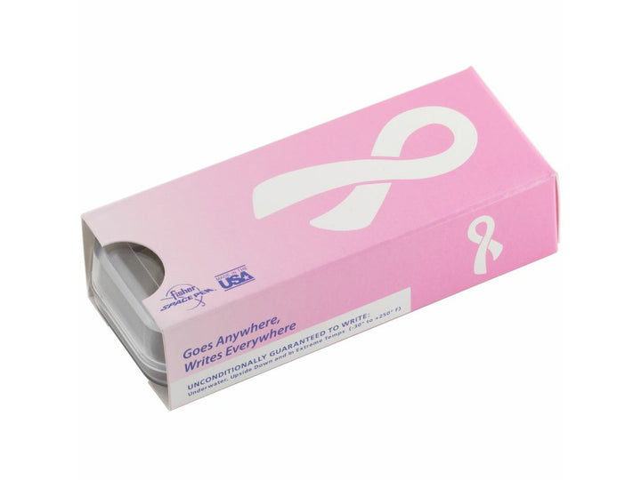Fisher Space Pen Moonscape gift box with Breast Cancer Awareness illustration design