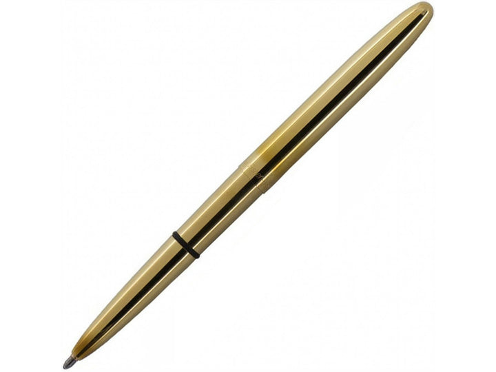 Fisher Space Pen Bullet raw brass ballpoint pen extended for writing
