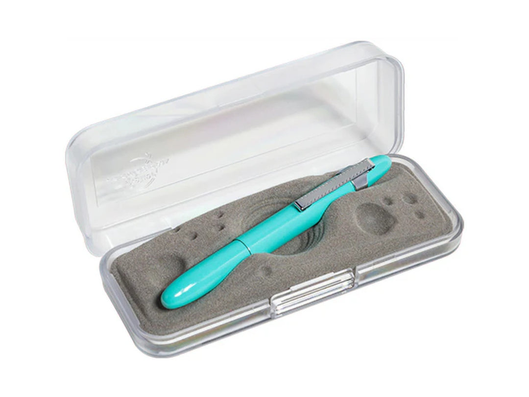 Fisher Space Pen Bullet Tahitian Blue ballpoint pen in protective case with foam insert