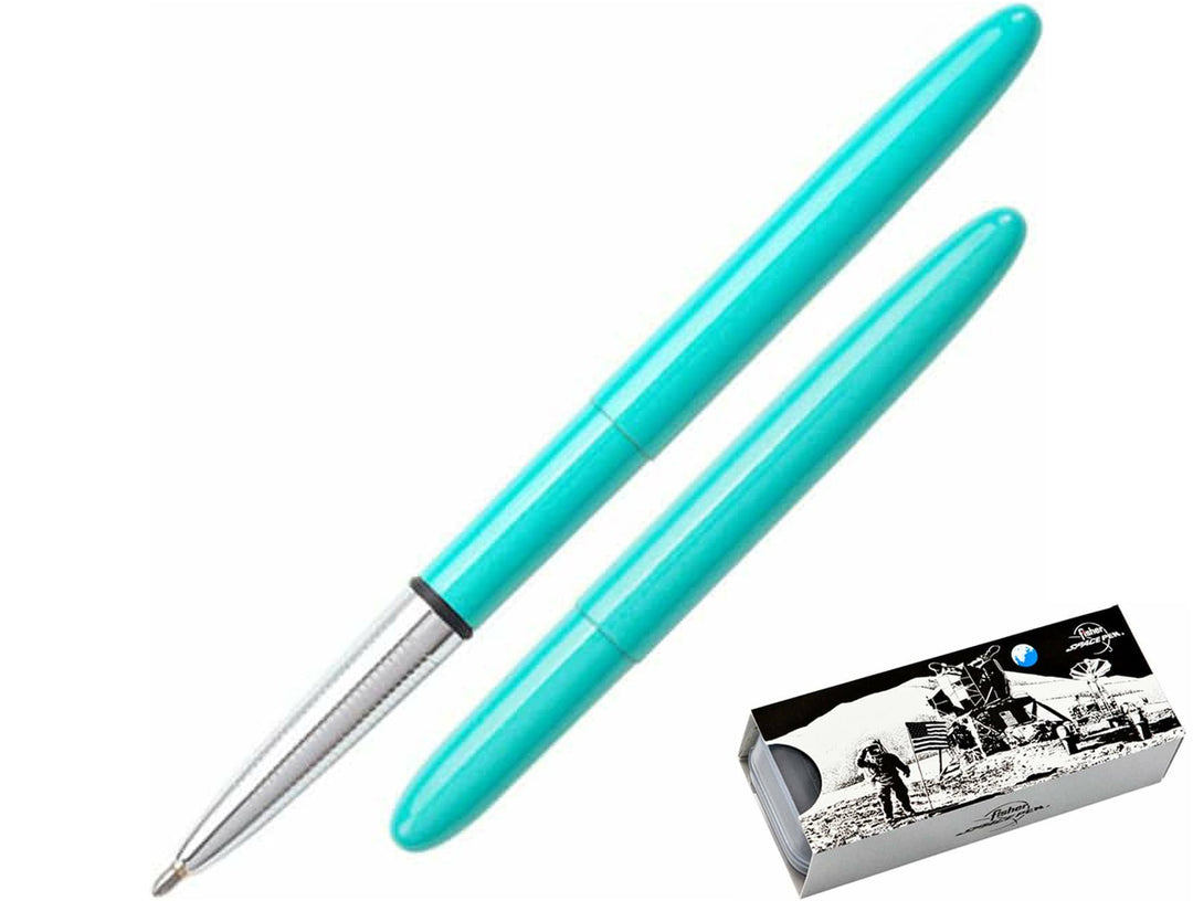 Fisher Space Pen Bullet Tahitian Blue ballpoint pen with compact design and gift box