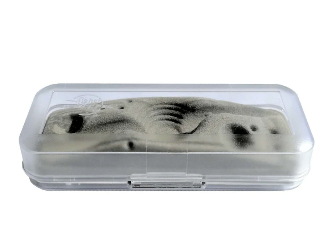 Fisher Space Pen moonscape clear protective case with foam insert closed