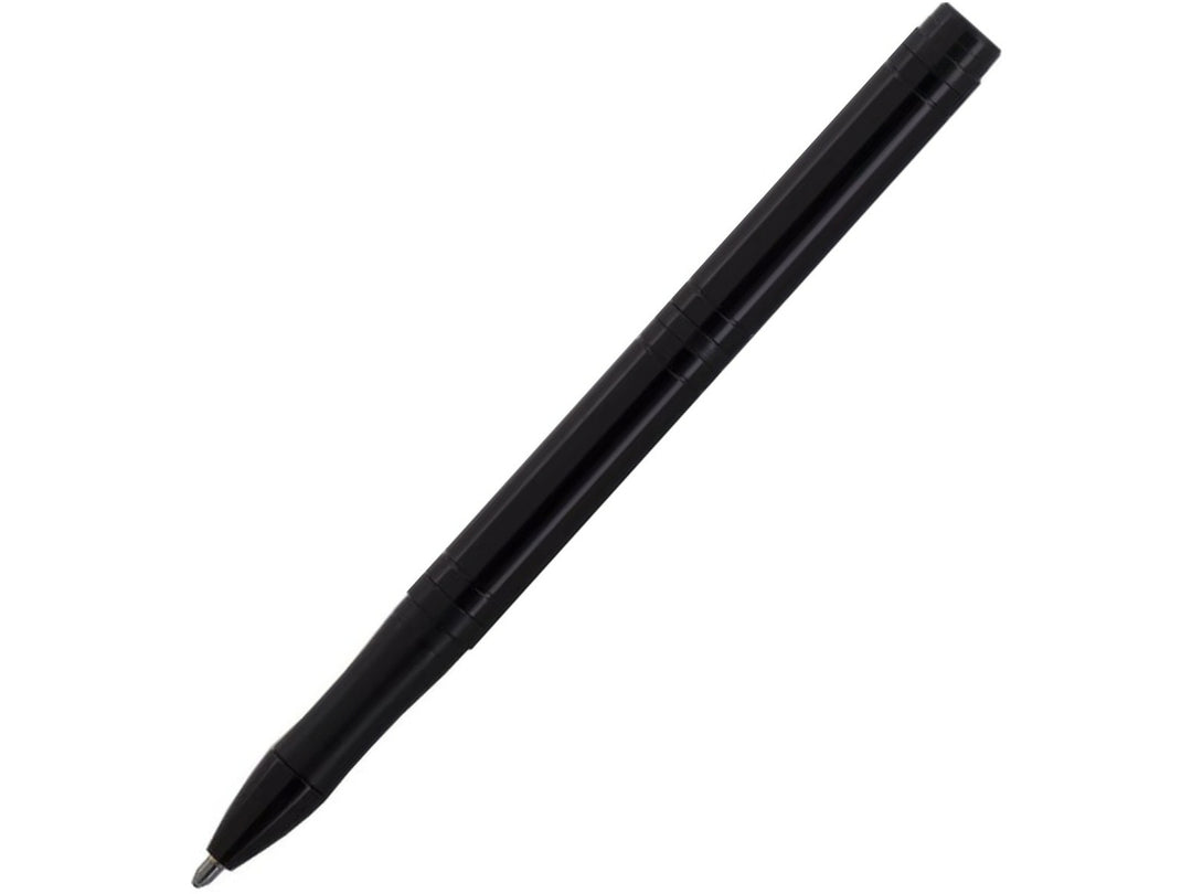 Fisher Space Pen Pocket‑Tec black ballpoint pen showing compact design and textured grip