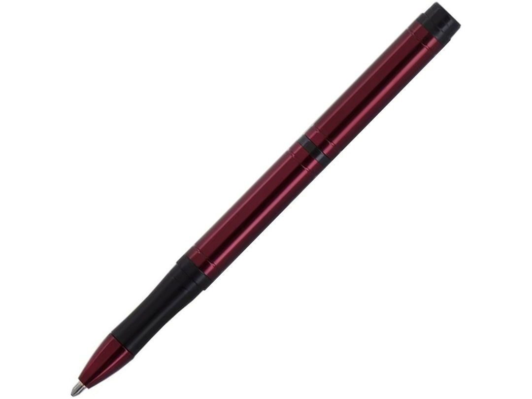 Fisher Space Pen Pocket‑Tec red ballpoint pen showing compact design and textured grip