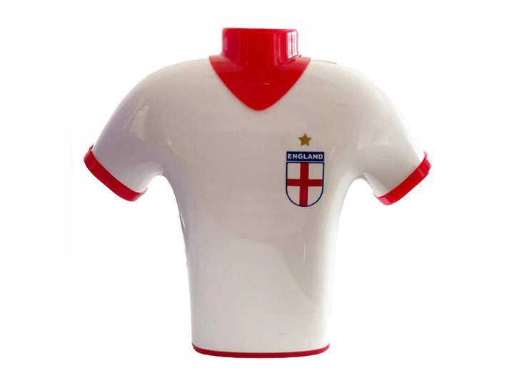 Jakar football shirt shaped pencil sharpener with England crest detail on white and red design