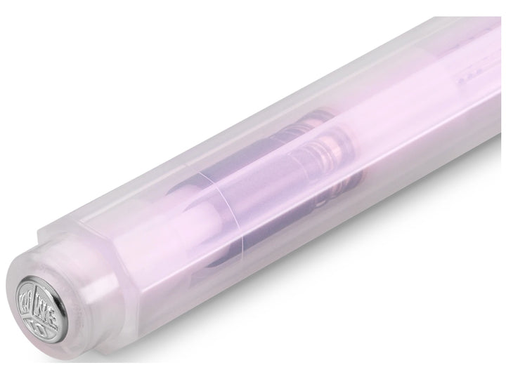 Kaweco LUNAR SPORT Light Purple ball pen push-button detail close-up