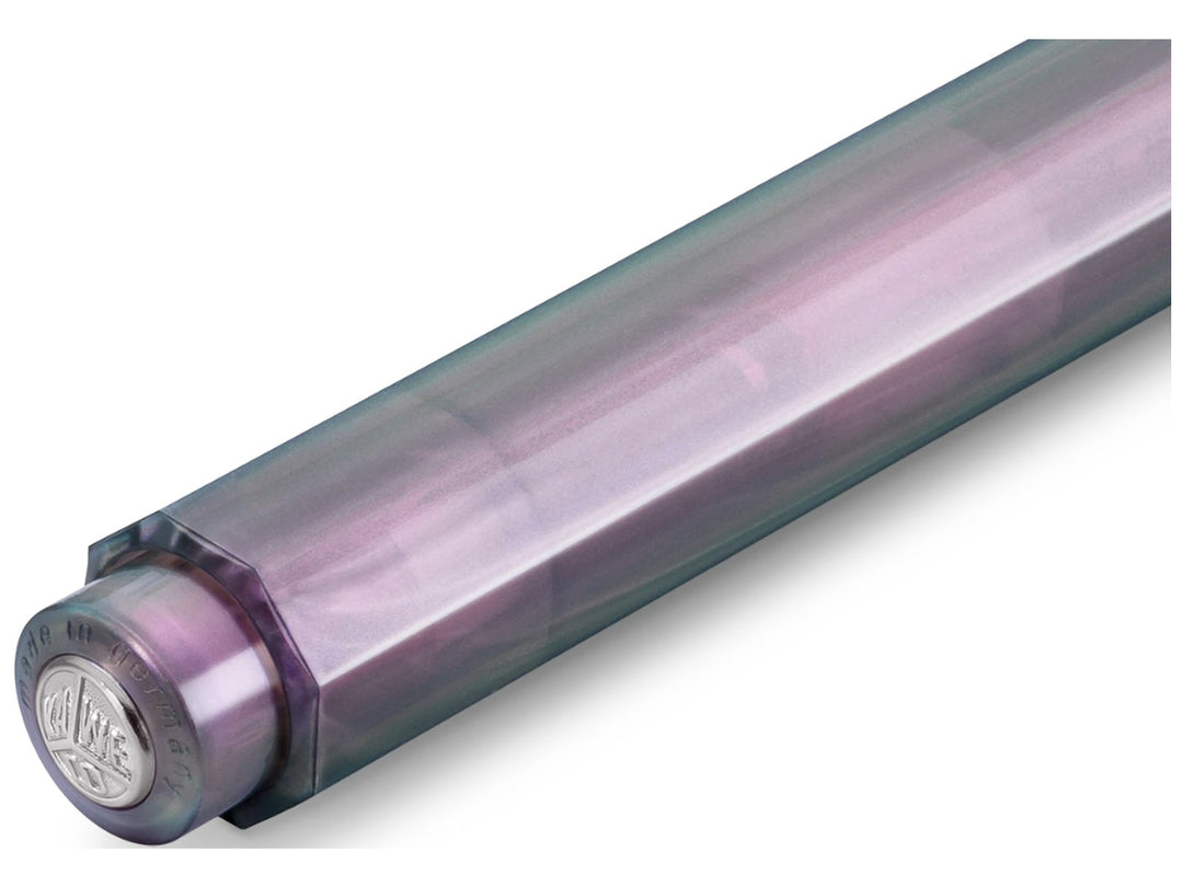 Kaweco LUNAR SPORT Shadow Purple ball pen push-button detail close-up