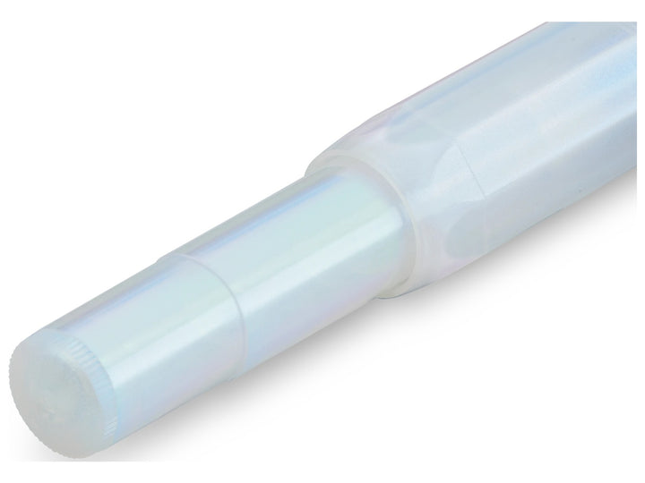 Kaweco LUNAR SPORT Fountain Pen in Light Blue, showcasing the translucent light blue barrel and grip section, smooth satin-like finish and compact octagonal Sport design