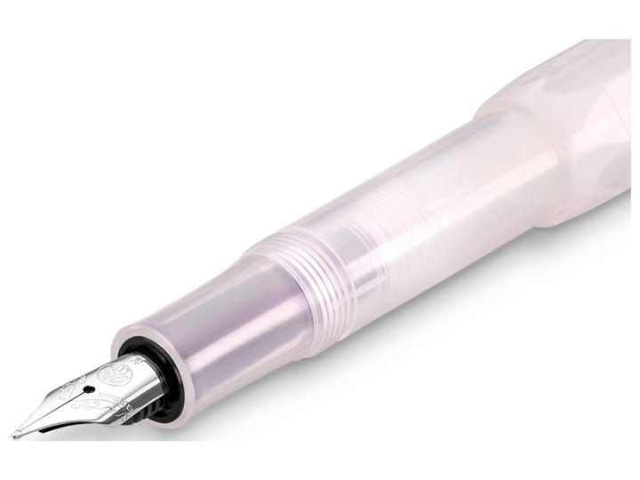 Kaweco LUNAR SPORT Light Purple fountain pen nib and grip section close-up