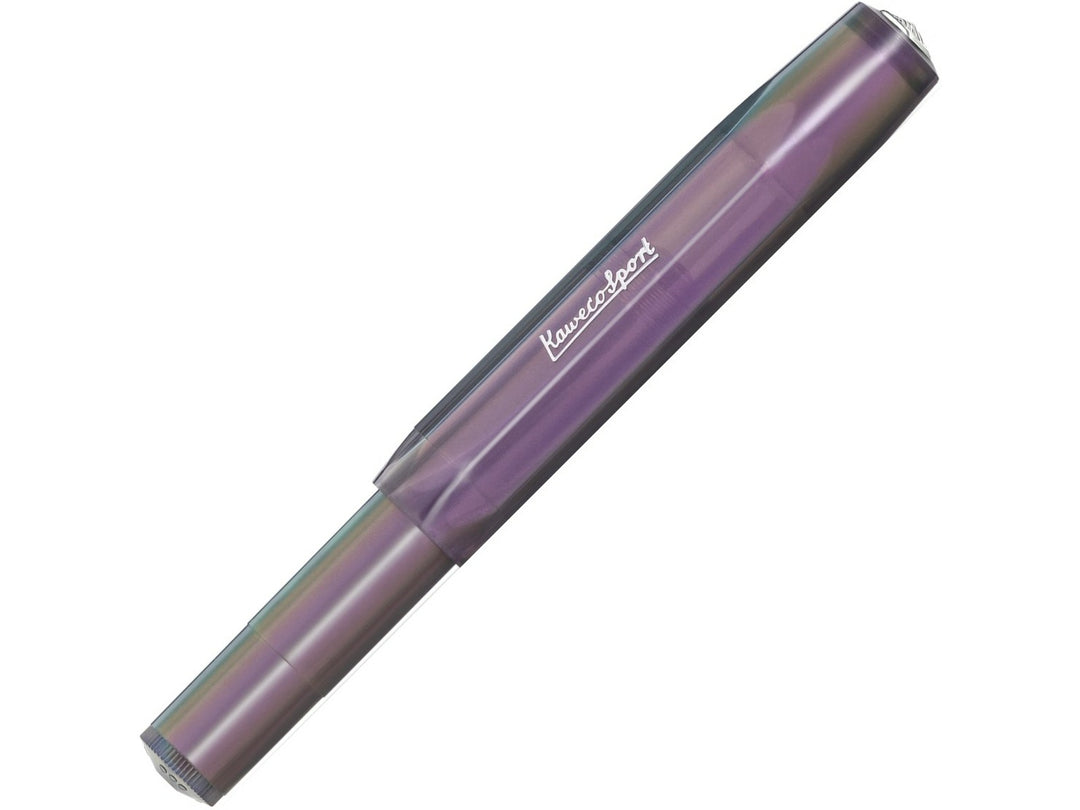 Kaweco LUNAR SPORT Shadow Purple fountain pen capped with iridescent finish