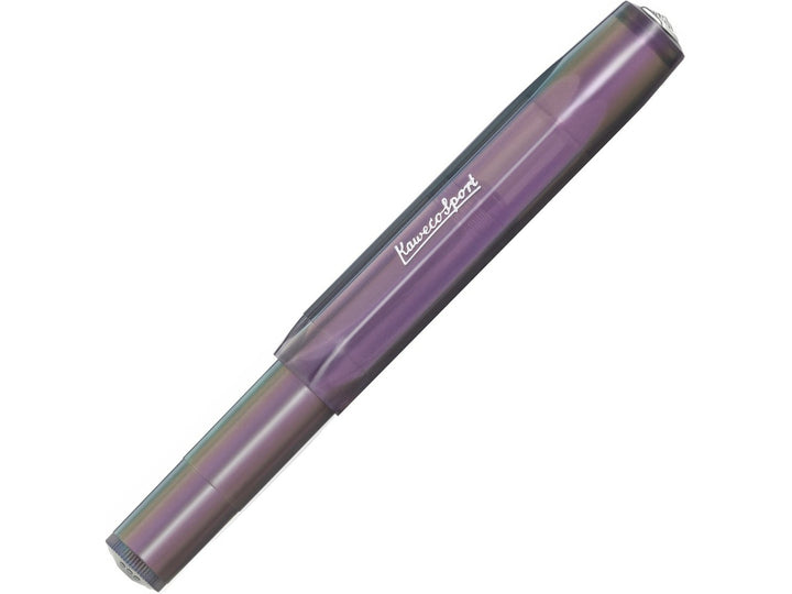 Kaweco LUNAR SPORT Shadow Purple 0.7mm rollerball pen capped with iridescent finish