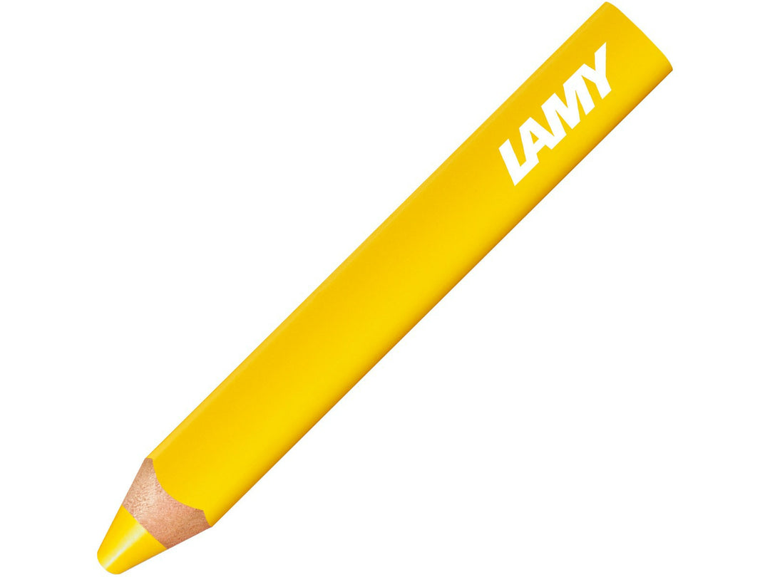 LAMY 3plus yellow colouring pencil with ergonomic square profile and extra-thick lead