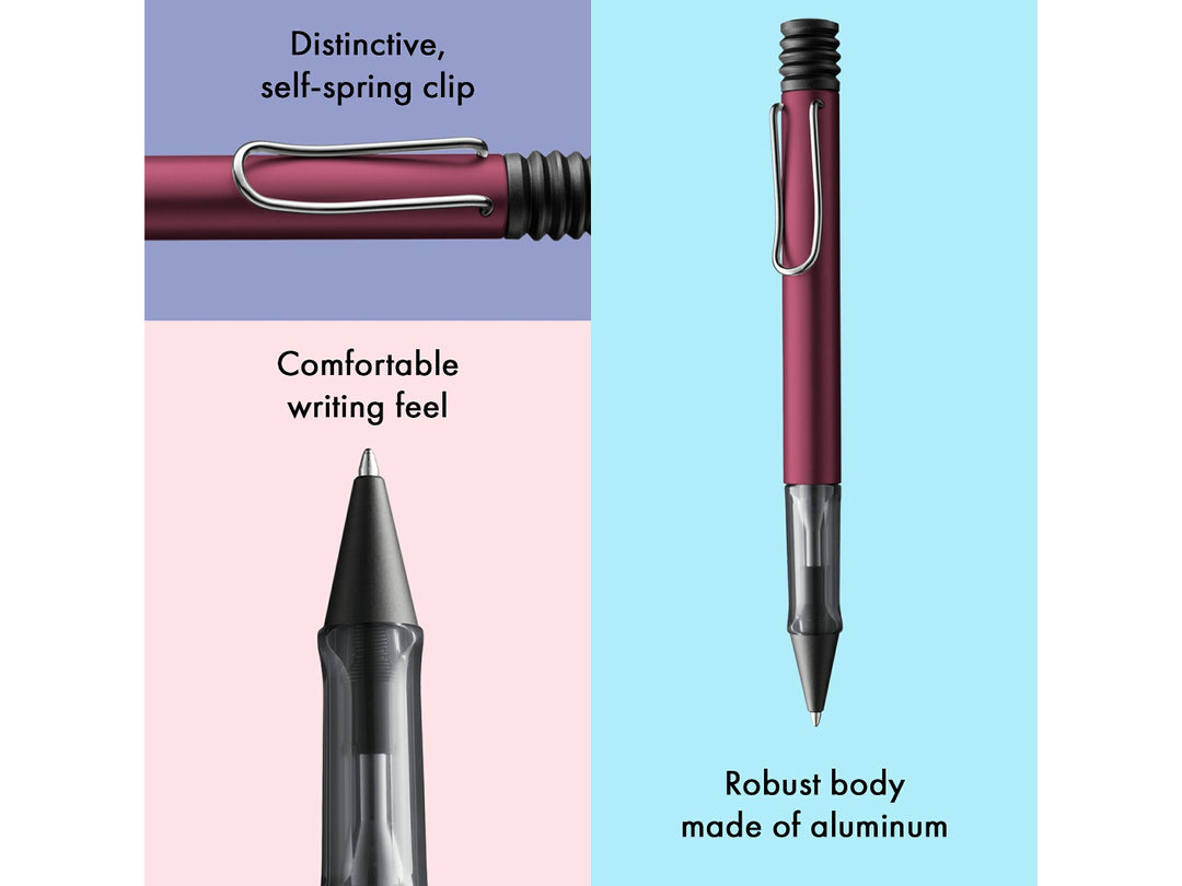 Infographic highlighting the LAMY AL-star ballpoint pen&