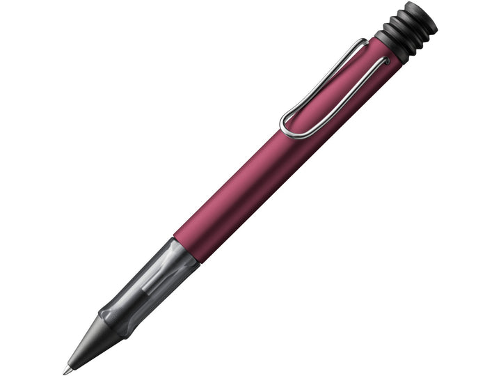 LAMY AL-star ballpoint pen in Black Purple Blue featuring a black purple anodised aluminium body, translucent smoke-grey ergonomic grip section and self-sprung metal clip