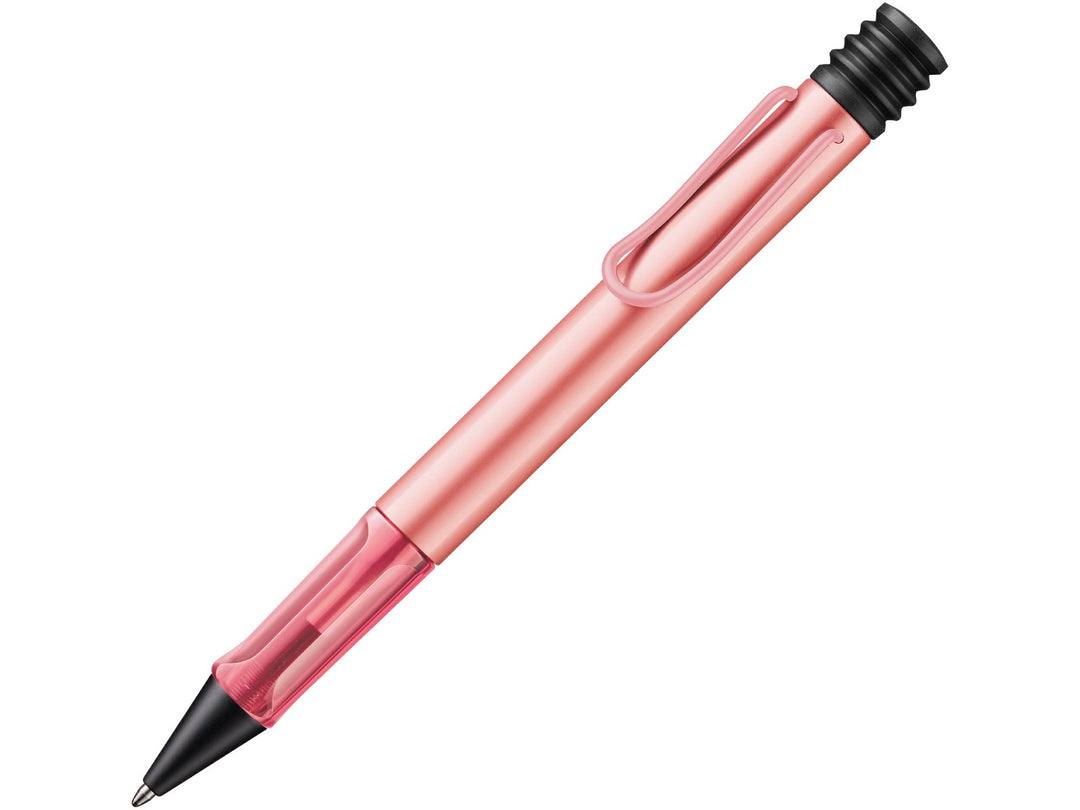 LAMY AL-star ballpoint pen in Flamingo Special Edition with anodised aluminium body, transparent ergonomic grip and self-sprung metal clip