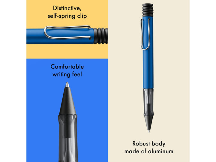 Infographic highlighting the LAMY AL-star ballpoint pen&