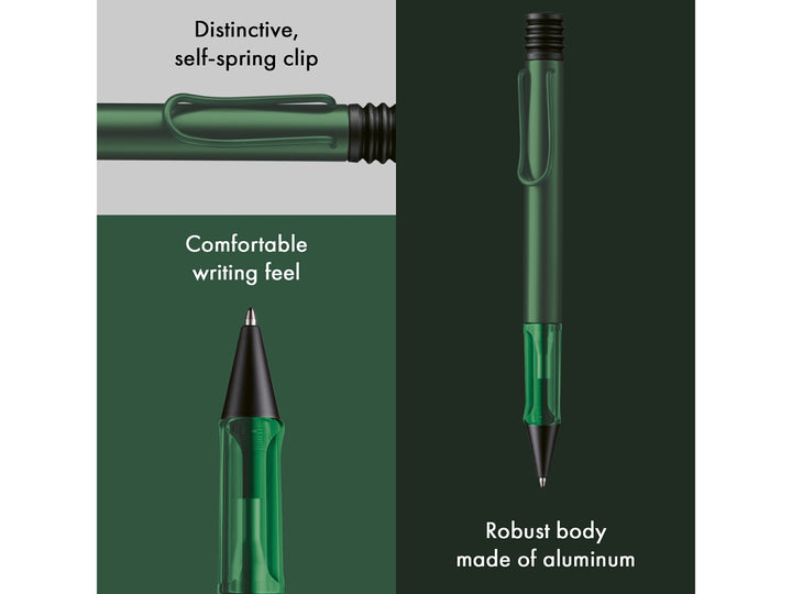 Infographic highlighting the LAMY AL-star ballpoint pen&