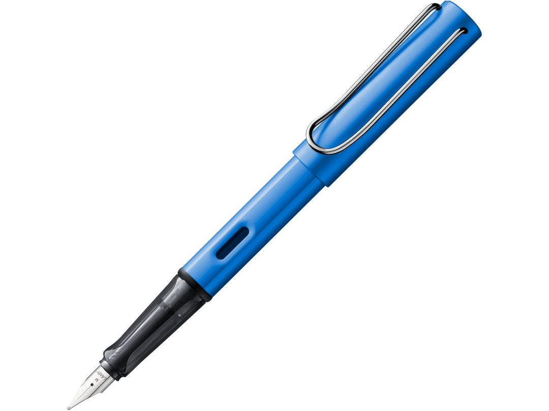 LAMY AL-star ocean blue fountain pen with aluminium body and transparent grip section
