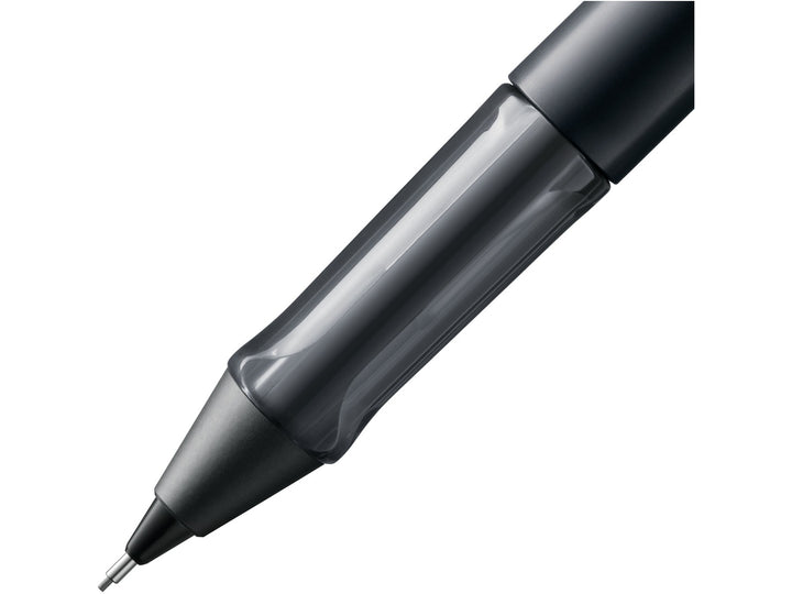 LAMY AL-star mechanical pencil transparent ergonomic grip section with precision 0.5mm lead mechanism in black finish